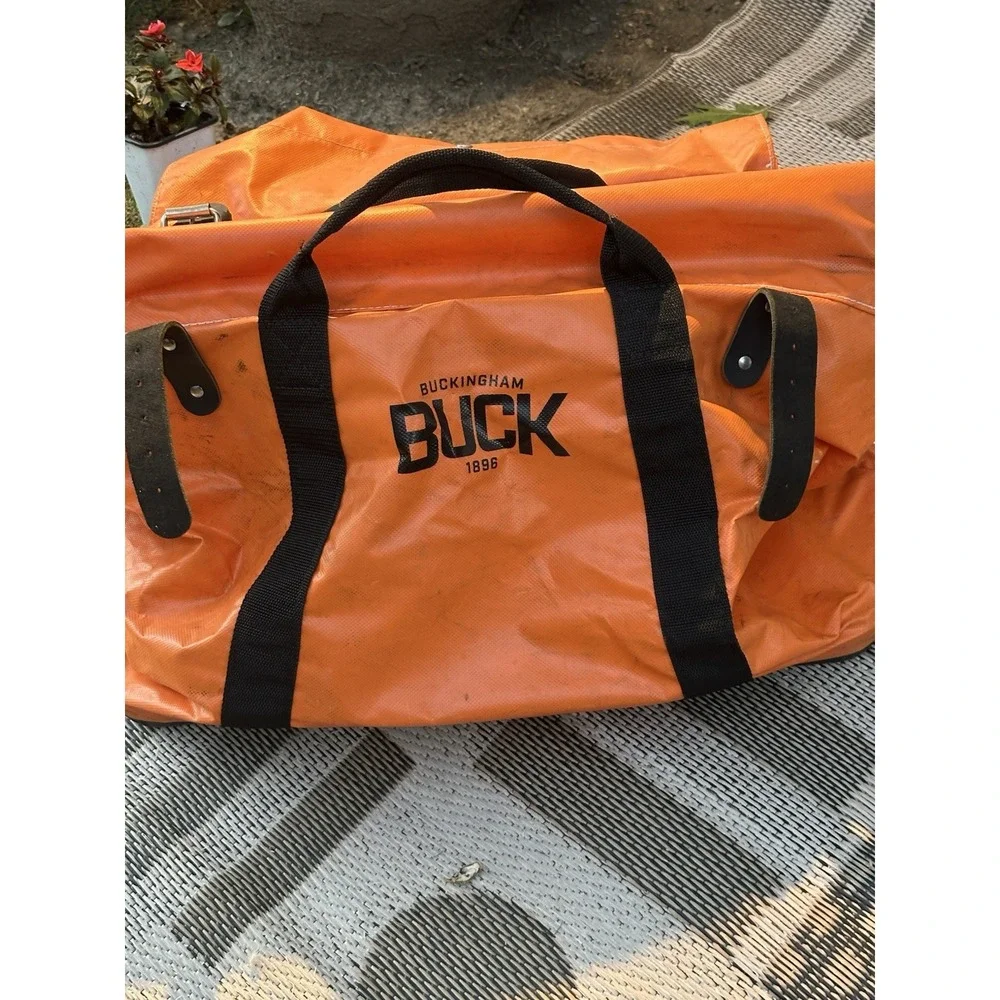 Buckingham Buck Large Tool Bag w/ Handle, Orange/Black 29 x 10 in